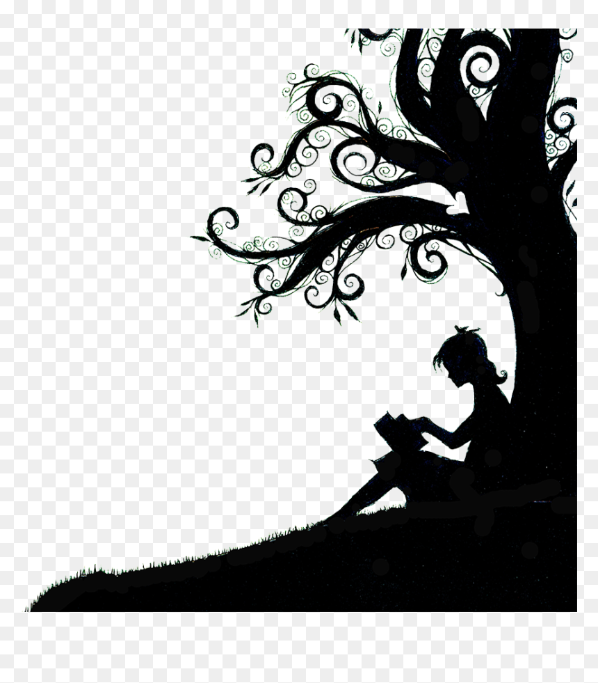 Then They Came For Me And There Was No One Left To - Reading Against Tree Silhouette, HD Png Download - reading silhouette png