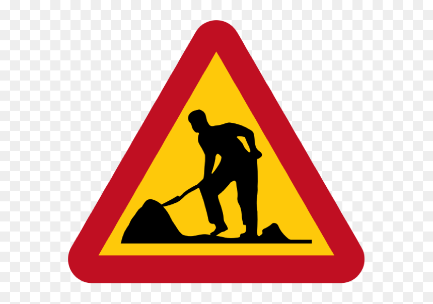 An "under Construction - Pedestrian Lane Road Sign, HD Png Download - construction silhouette png