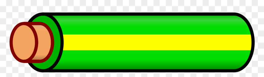 Wire Green Yellow Stripe - Green With White Stripe Wire, HD Png Download - yellow rectangle png