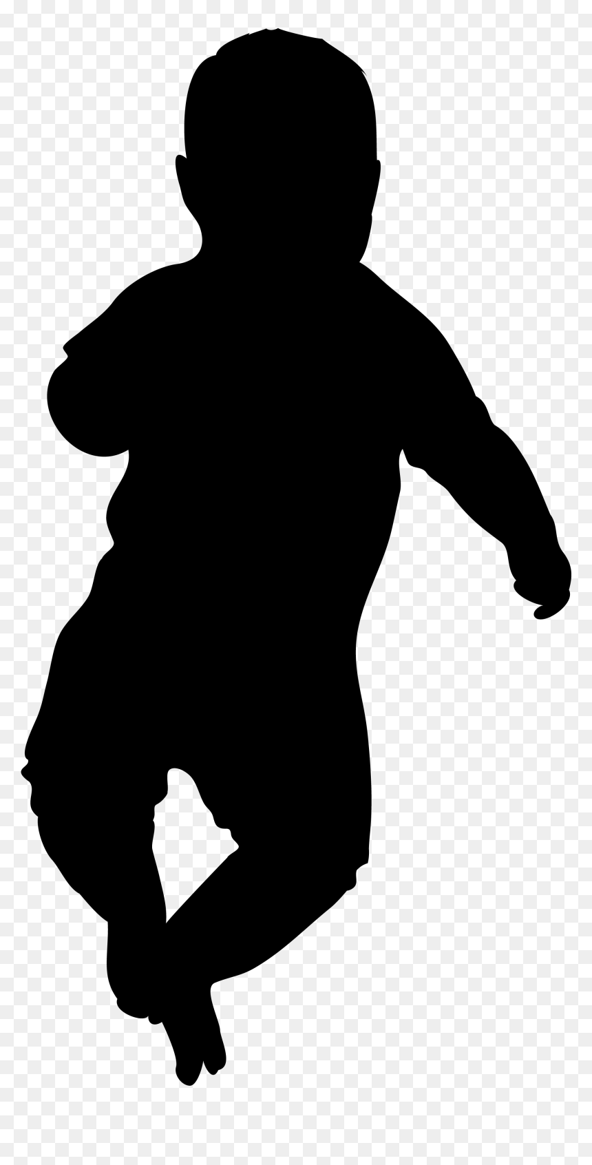Silhouette Child Clip Art - Silhouette, HD Png Download - reading silhouette png