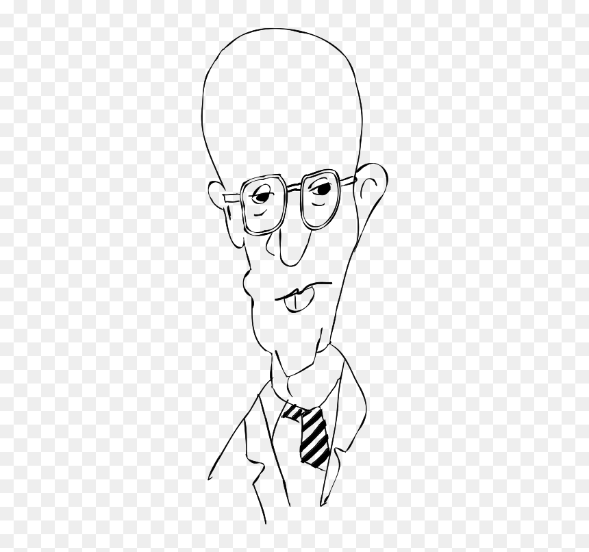 Remix Of Woody Allen Caricature Outline - Clip Art, HD Png Download - shamrock outline png
