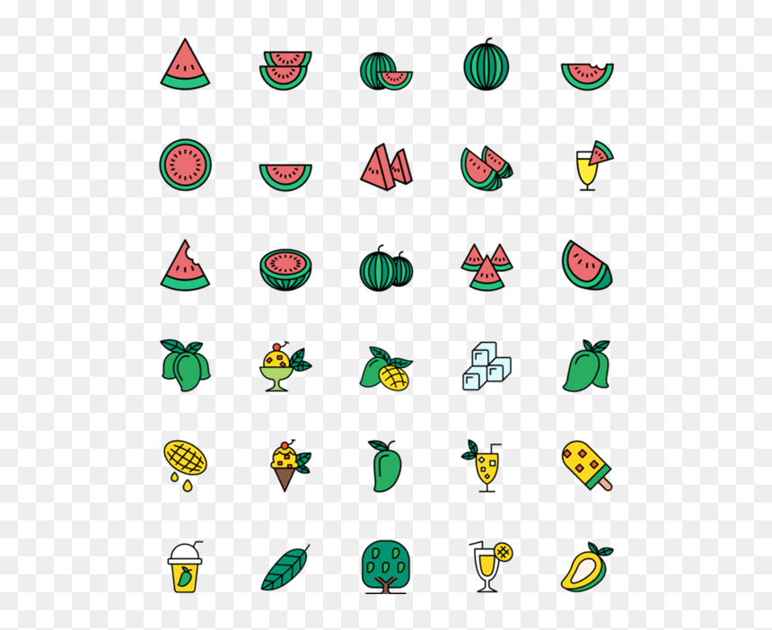 20 Frutas Con Dibujos, HD Png Download - watermelon emoji png