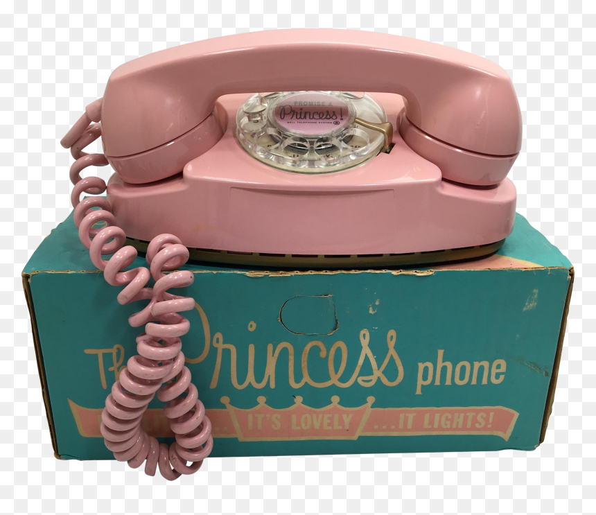 Pink 1964 Princess Rotary Dial Telephone On Chairish - Corded Phone, HD Png Download - rotary phone png