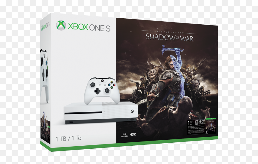 Xbox One S 1tb Middle-earth Hero Image - Xbox One S Shadow Of War Bundle, HD Png Download - shadow of war png