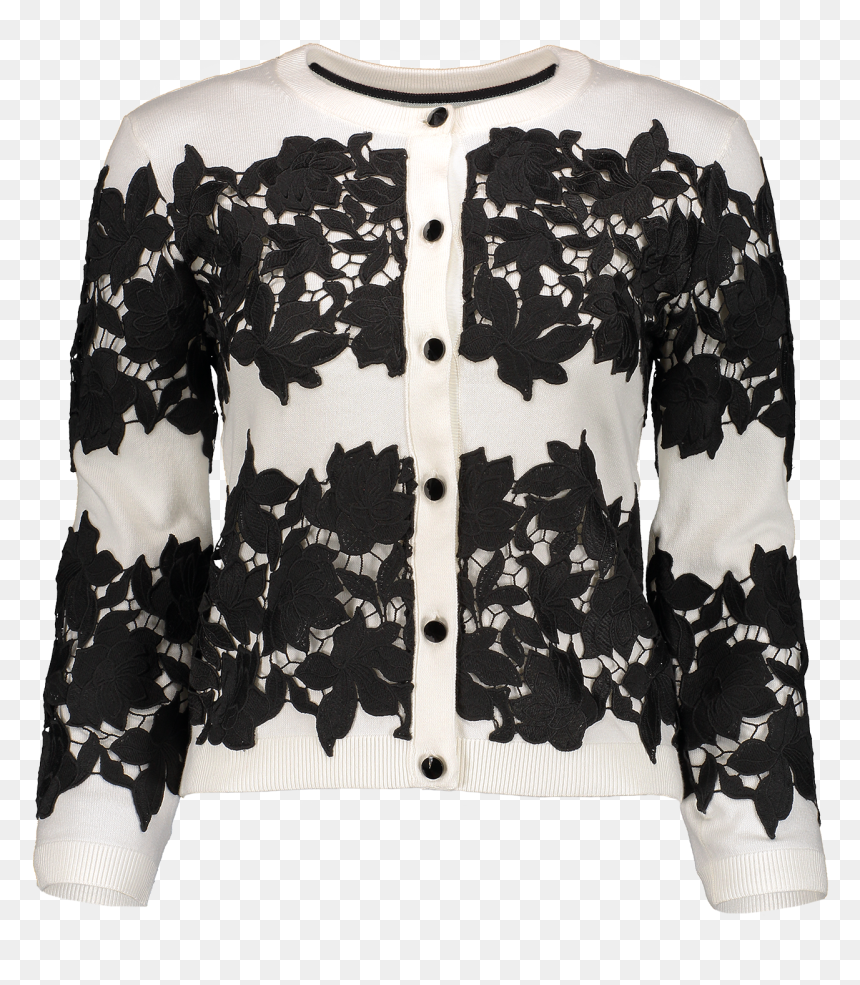Transparent White Lace Pattern Png - Cardigan, Png Download - white lace pattern png