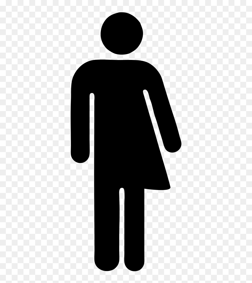 Women Restroom Sign, HD Png Download - reading silhouette png