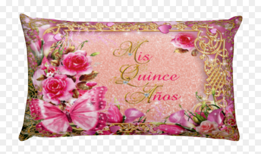 Ткань Для Шитья Mis Quince Pink/gold Six - Garden Roses, HD Png Download - mis quince png