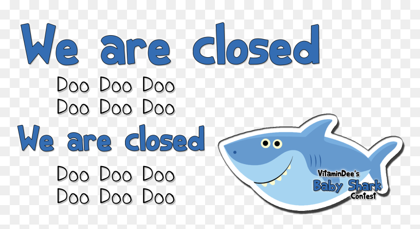 We Are Closed Doo Doo Doo Doo Doo Dooo - Great White Shark, HD Png Download - shark clipart png