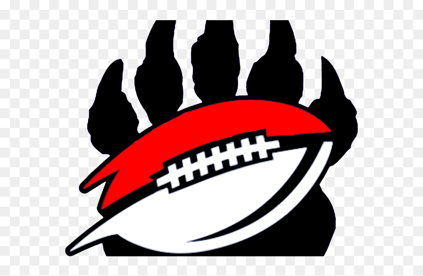 Bear Paw Clipart - Bear Claw Clipart Football, HD Png Download - bear paw print png