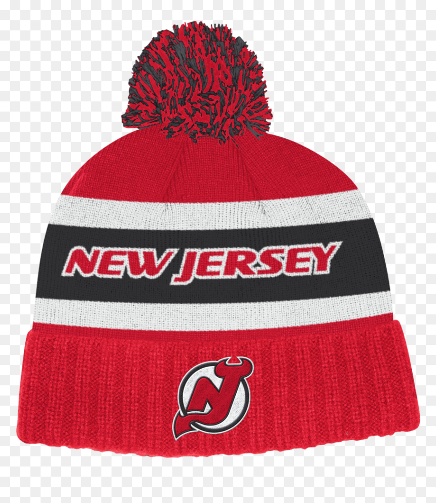 Adidas Nhl Culture Cuffed Knit Pom New Jersey Devils - David Clarkson New Jersey Devils, HD Png Download - new jersey devils logo png