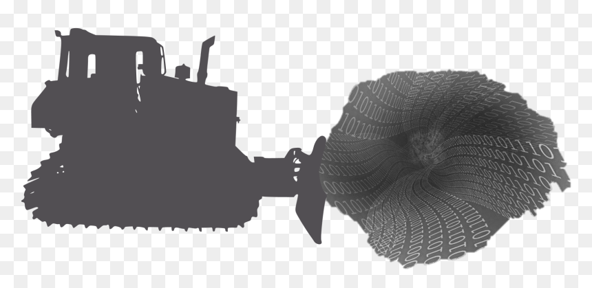 Bulldozer, HD Png Download - construction silhouette png