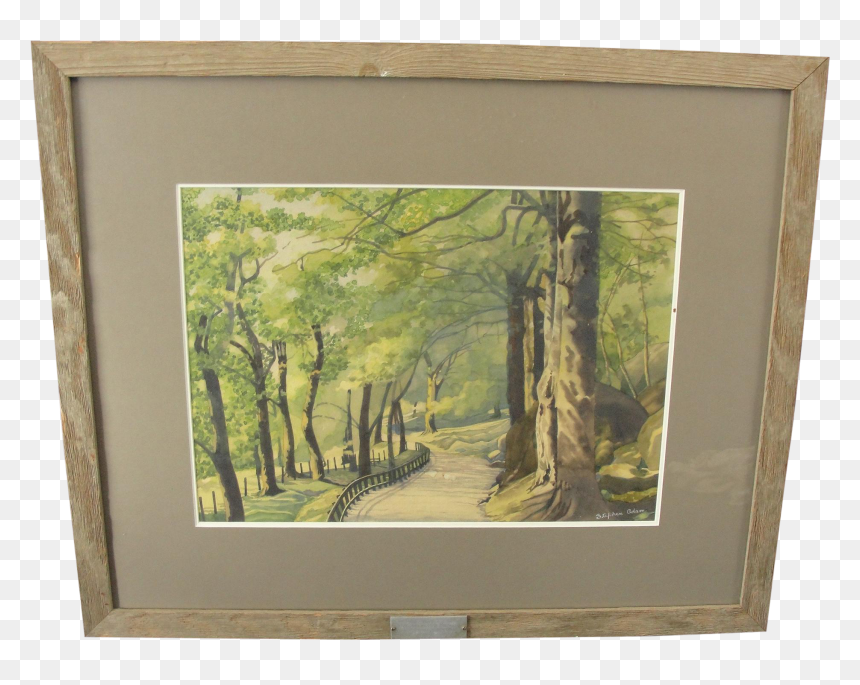 Watercolor Landscape Painting By Stephen Adam,, HD Png Download - painting frame png