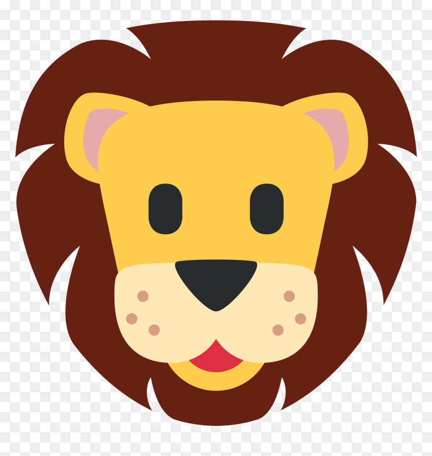 Lion Emoji Twitter, HD Png Download - lion emoji png