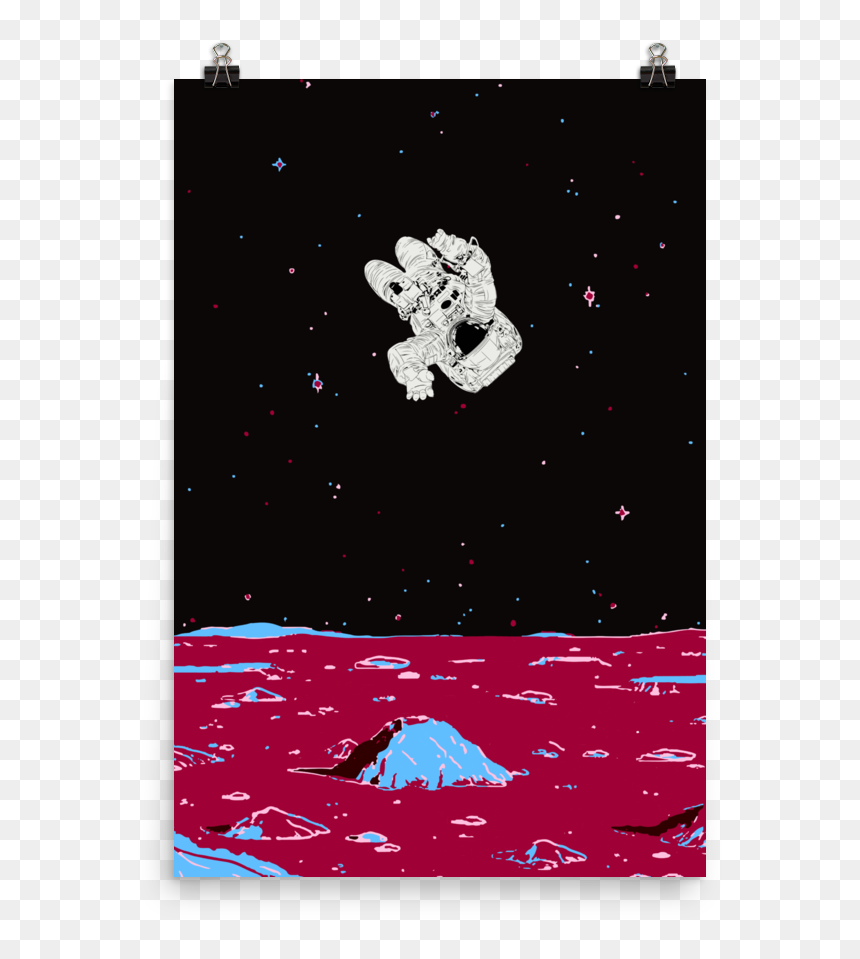 Falling Astrounaut Wall Poster - Creative Arts, HD Png Download - society6 logo png