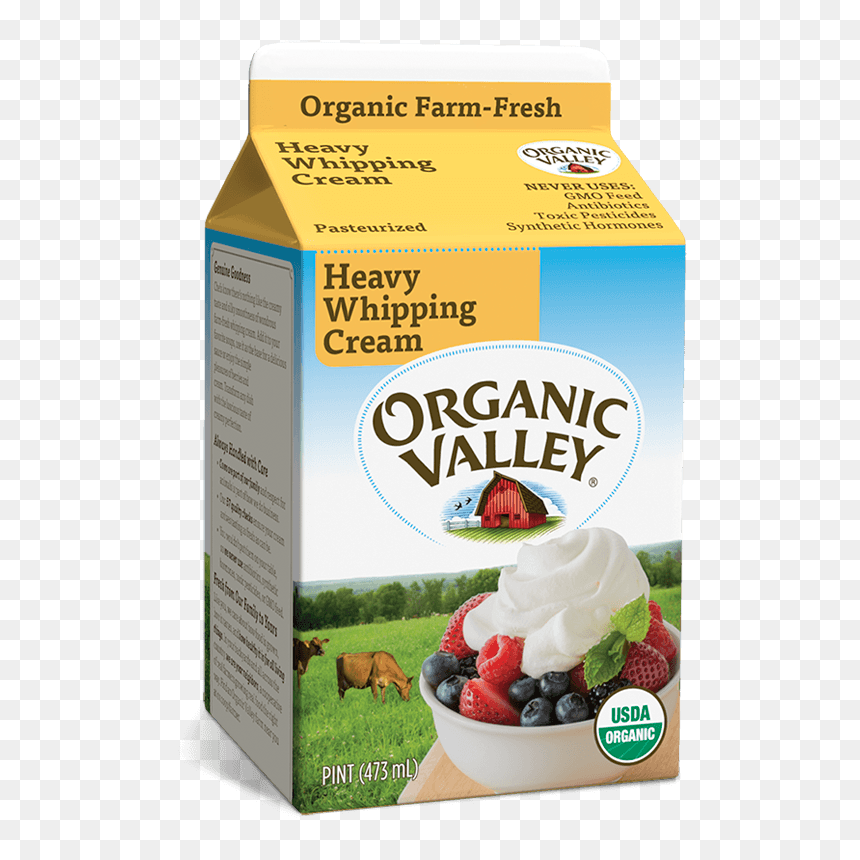 Organic Valley Heavy Whipping Cream, HD Png Download - whip cream png