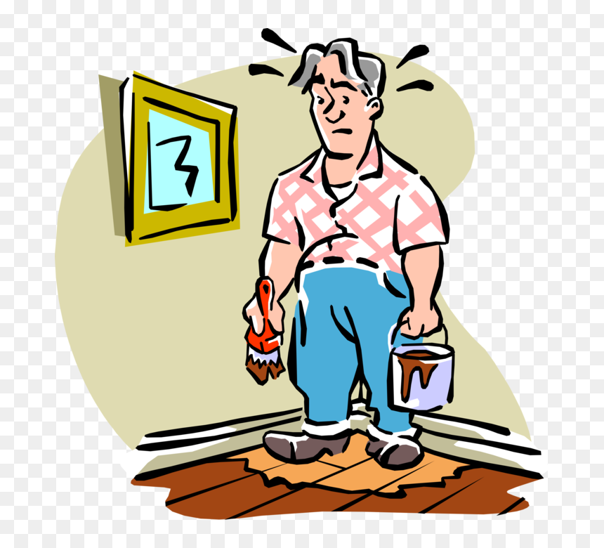 Transparent Handyman Clipart Png - Painted Himself Into A Corner, Png Download - handyman clipart png