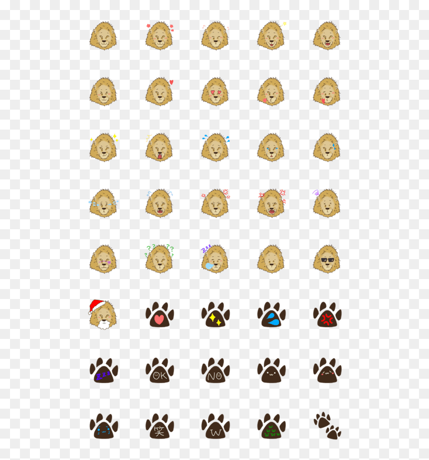 Qoobee Agapi Emoji Download, HD Png Download - lion emoji png