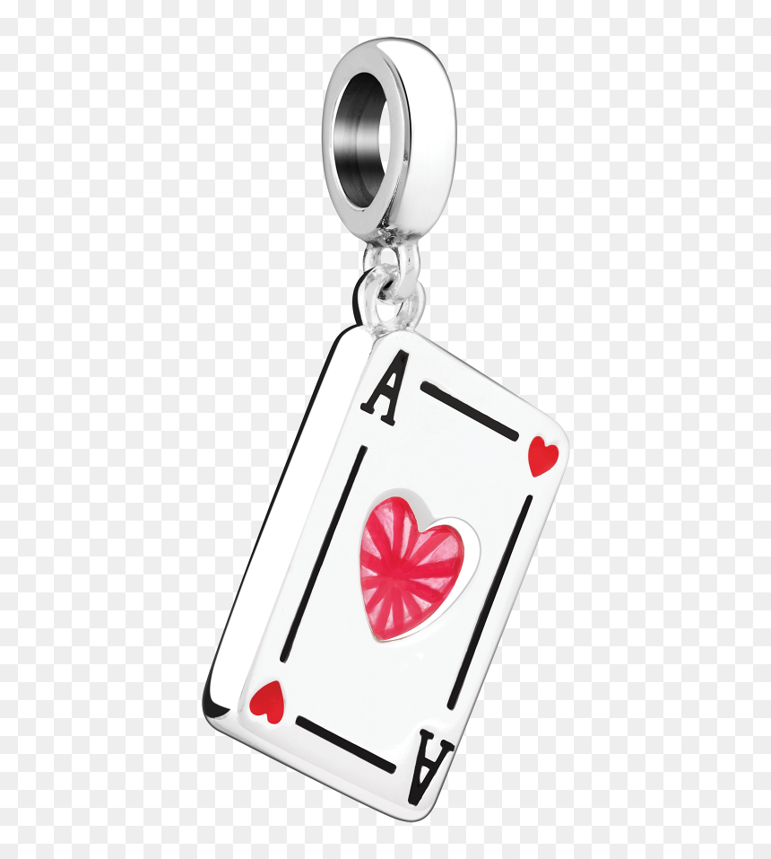 Chamilia Swarovski Ace Of Hearts - Keychain, HD Png Download - ace of hearts png