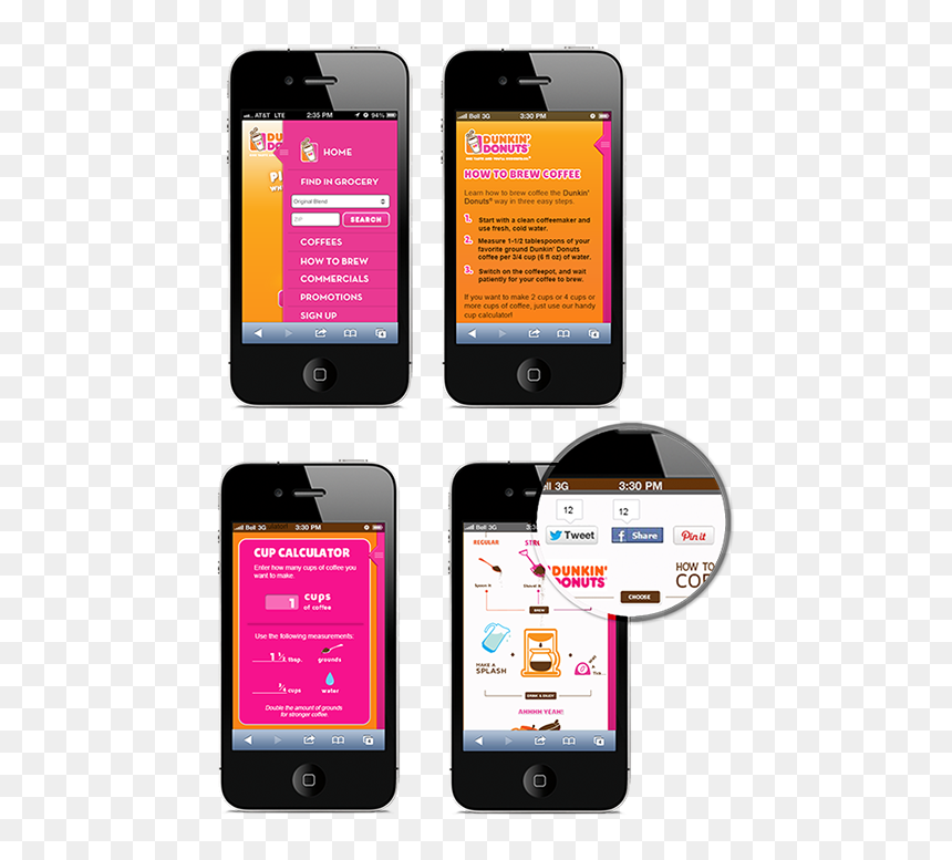 Phone 4, HD Png Download - dunkin donuts coffee png