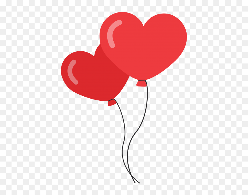 Heart Shaped Balloons Clipart Clip Library Download - Heart Shaped Balloon Png, Transparent Png - grand opening balloons png