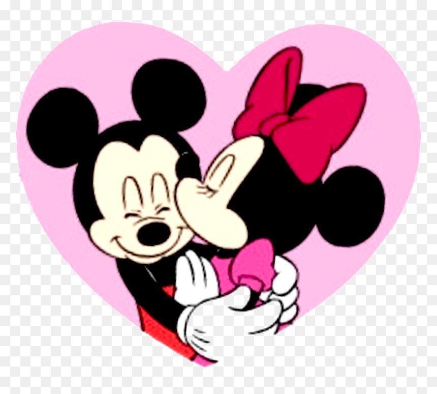 Transparent Chocolate Clip Art - Happy Valentines Day Mickey, HD Png Download - pink minnie mouse png