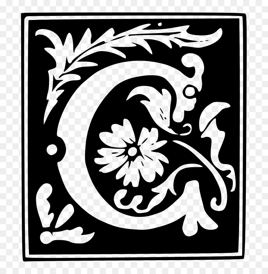 Decorative Letter Set - Art Letter C, HD Png Download - decorative letter b png