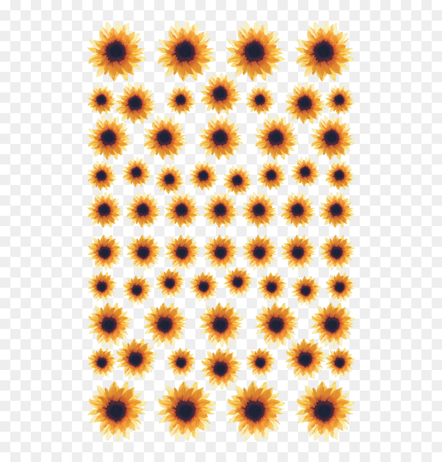 転写ネイルシール＊watercolor Sunflower 【170005】, HD Png Download - watercolor sunflower png