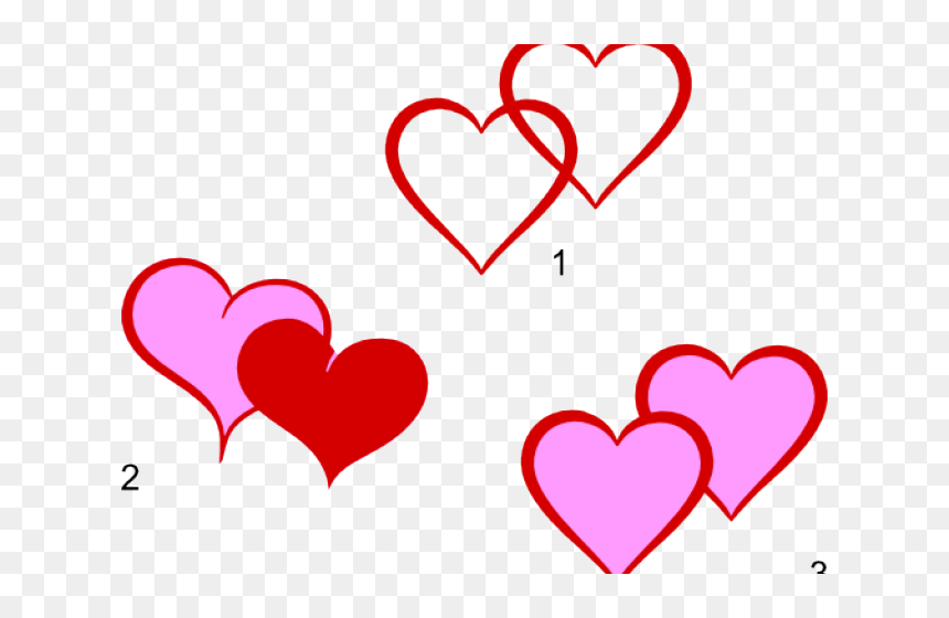 Double Heart Images - Double Heart Clip Art, HD Png Download - double heart png