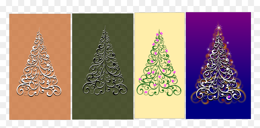 Ornamental Trees Clip Arts - Christmas Tree, HD Png Download - curvy lines png