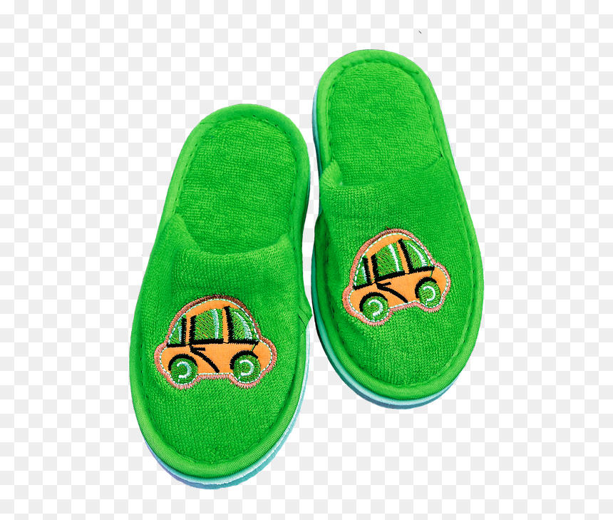 Green Slippers Png, Transparent Png - slippers png