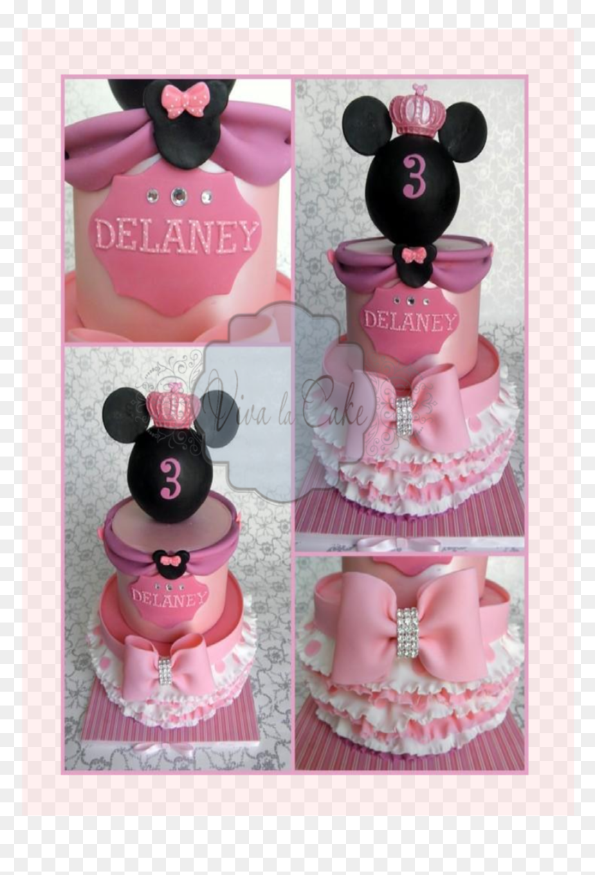 Princess Minnie Mouse On Cake Central, HD Png Download - pink minnie mouse png