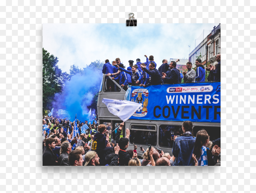 Crowd Cheering On Ccfc Player"s At The Ccfc Open Top - Crowd, HD Png Download - cheering crowd png