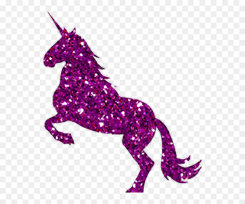 Unicorn Glitter Pink Glittery Glitterunicorn - Glitter Unicorn Transparent, HD Png Download - pink unicorn png