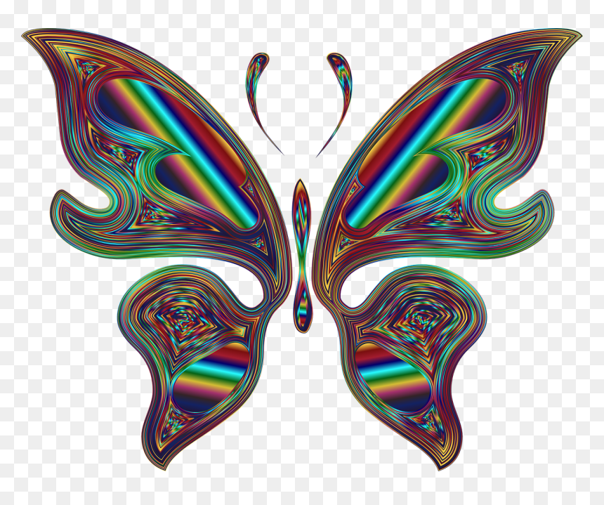 Black Butterfly Transparent, HD Png Download - iridescent png