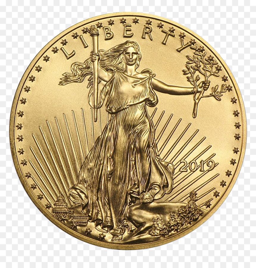 2019 Usa Eagle 1oz Gold Coin - 2020 American Gold Eagle, HD Png Download - usa eagle png