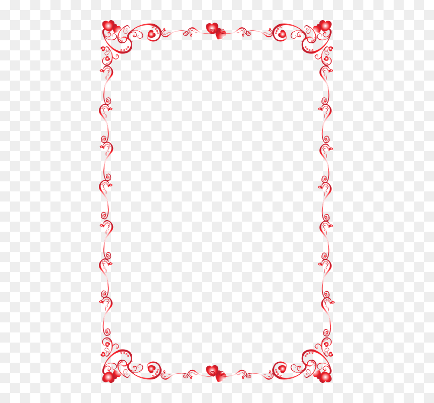 Valentines Border Pattern Png, Transparent Png - note card png