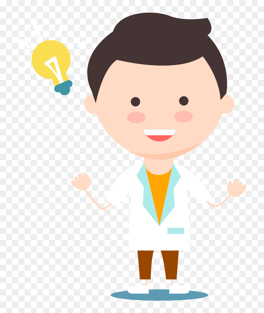 科學家 卡通, HD Png Download - scientist clipart png