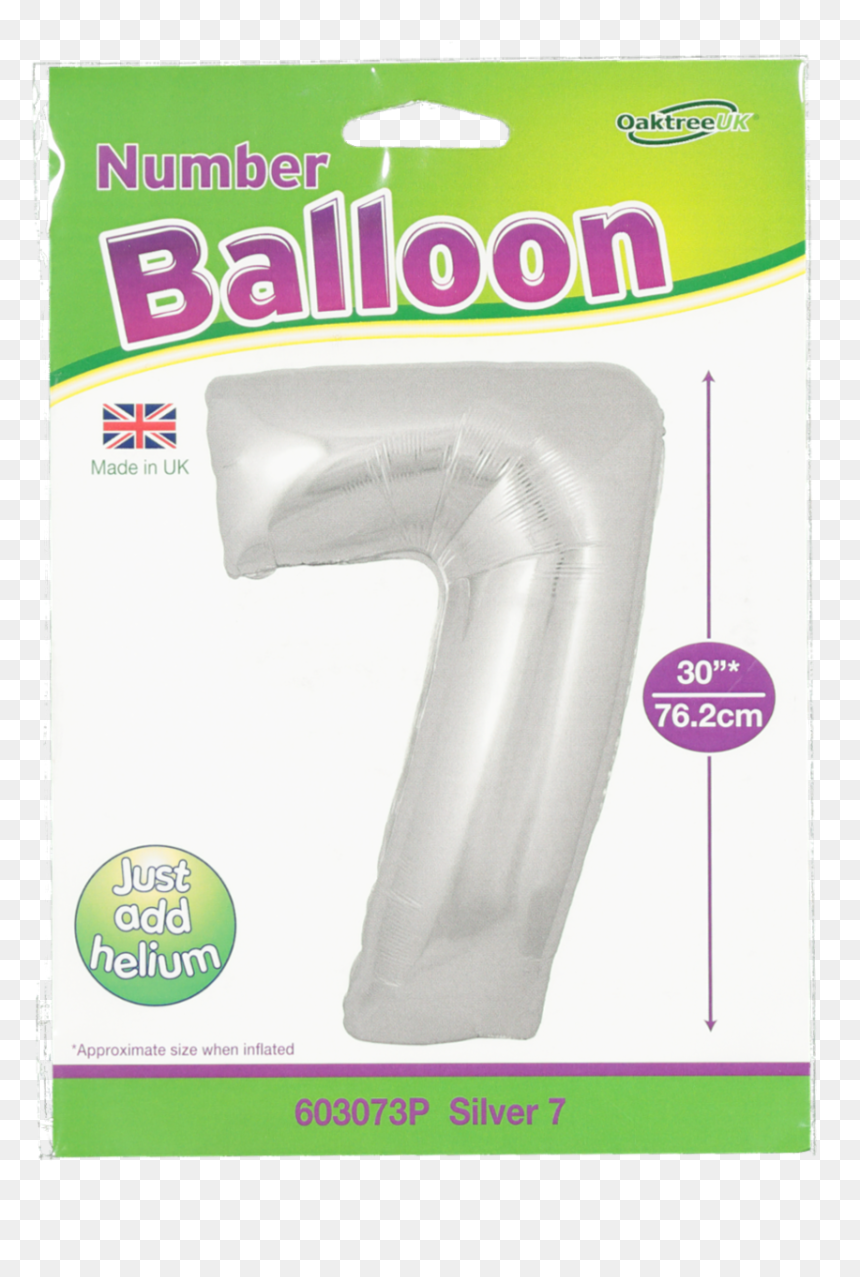 Number, HD Png Download - silver balloon png