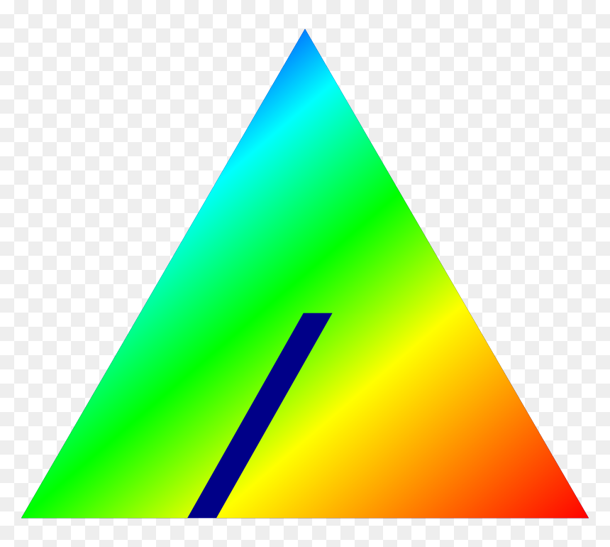 Triangle, HD Png Download - green gradient png
