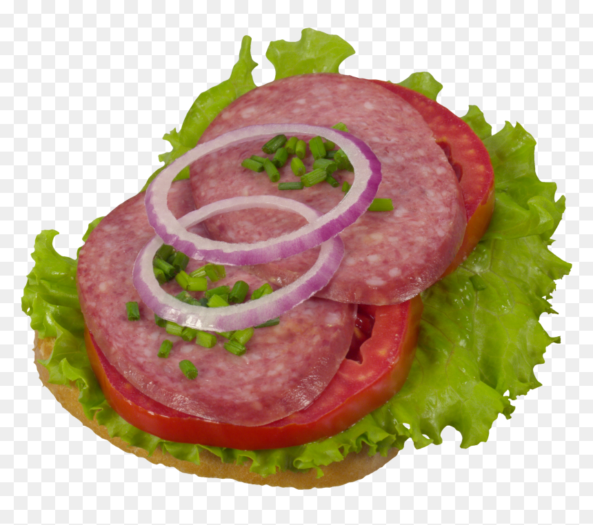 Бутерброд С Колбасой Png, Transparent Png - salami png