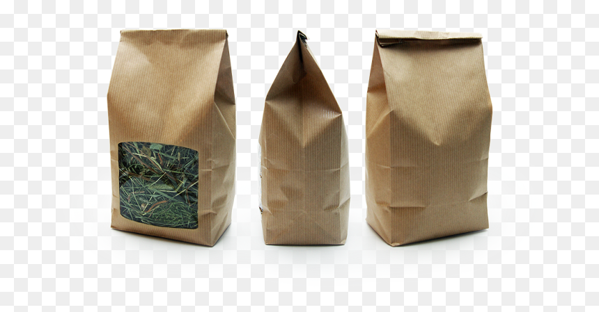 Kraft Paper Bags Window, HD Png Download - brown paper bag png