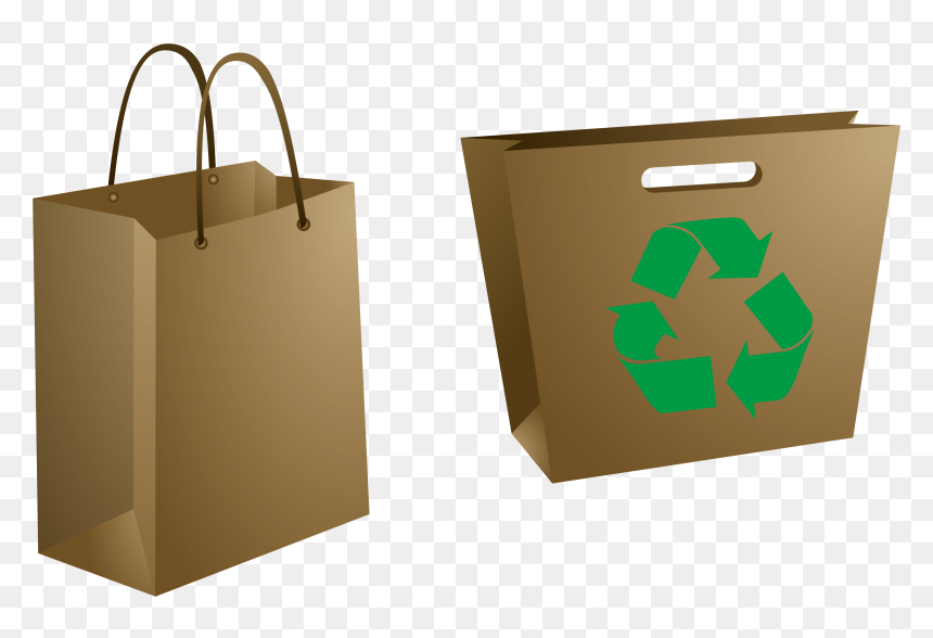Bolsa Carton Compras Png, Transparent Png - brown paper bag png