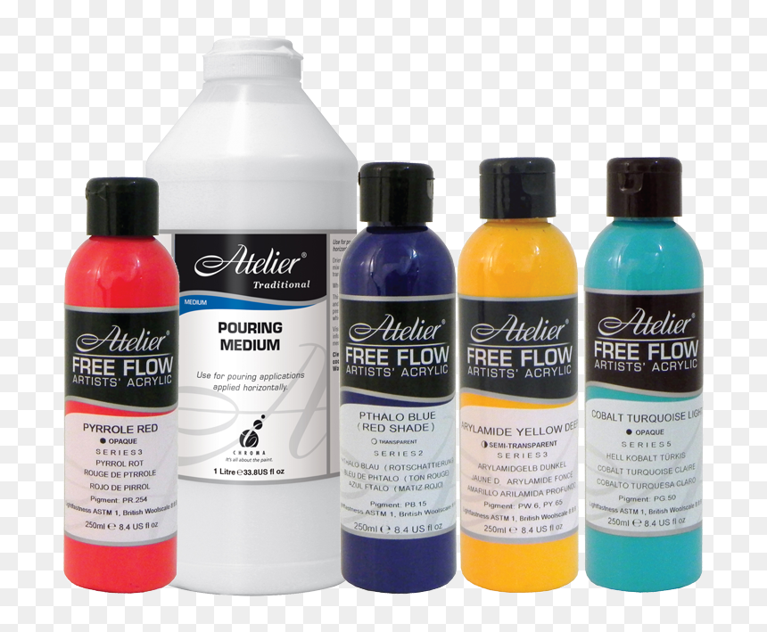 Acrylic Pouring Colours, HD Png Download - acrylic paint png