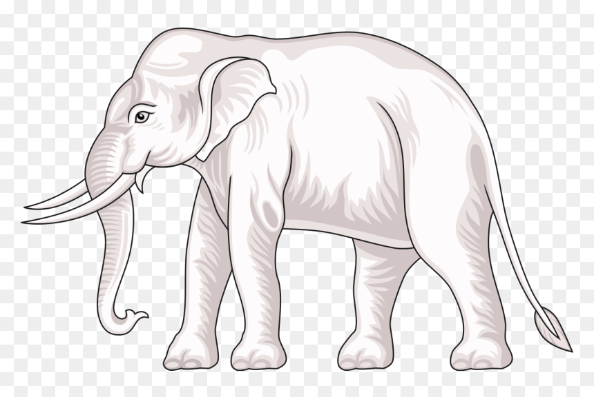 White Indian Elephant Png, Transparent Png - white elephant png