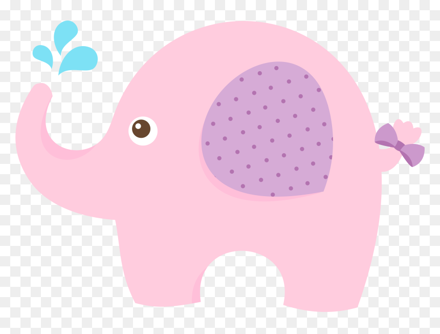Baby Shower Girl Clipart, HD Png Download - white elephant png