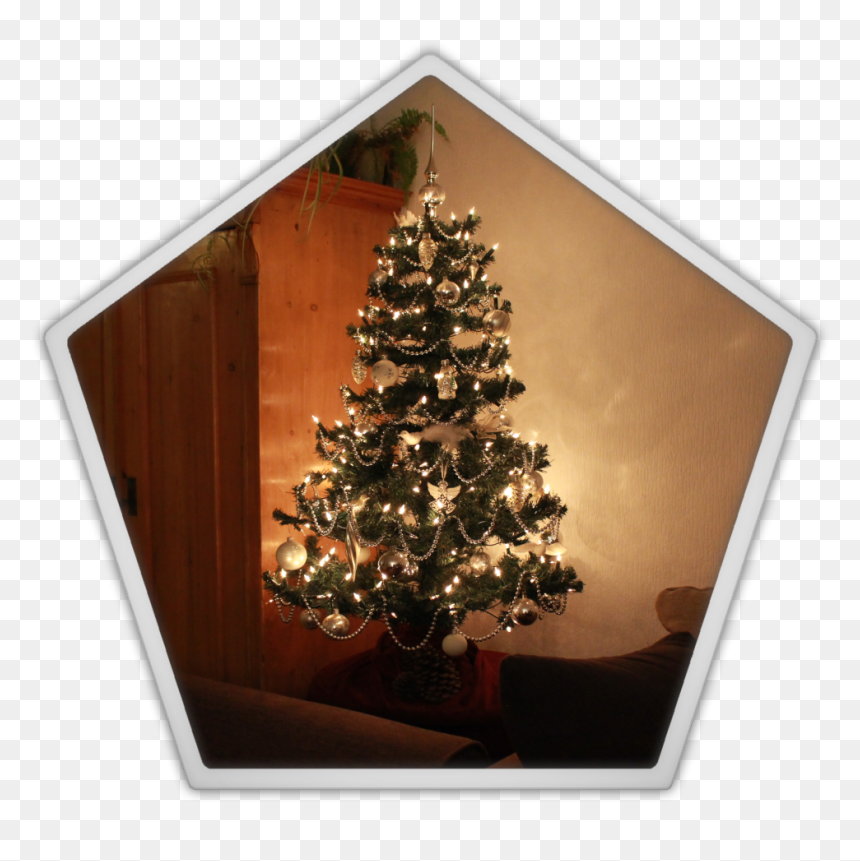 Christmas Tree, HD Png Download - silver christmas ornament png