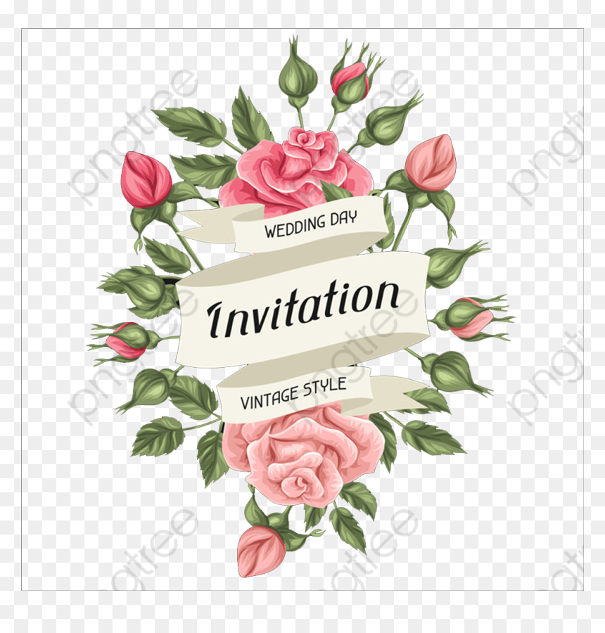Tarjeta De Invitacion De Rosas, HD Png Download - wedding flower png