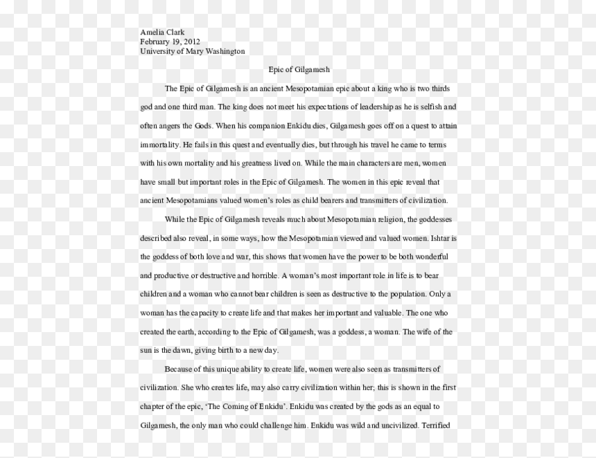 Essay, HD Png Download - gilgamesh png