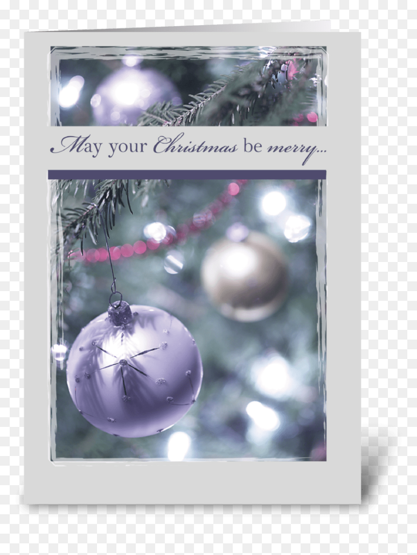 Ornaments On The Beach Christmas Cards, HD Png Download - silver christmas ornament png