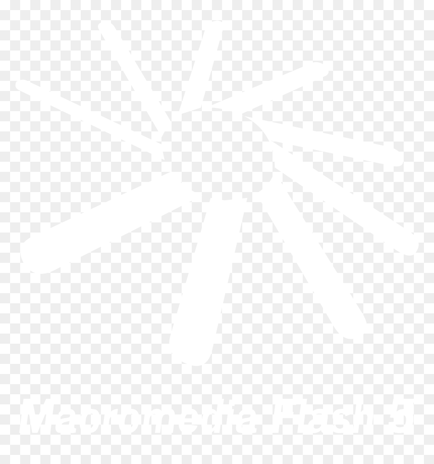 Macromedia Flash 5 Logo Black And White - Johns Hopkins Logo White, HD Png Download - black flash png